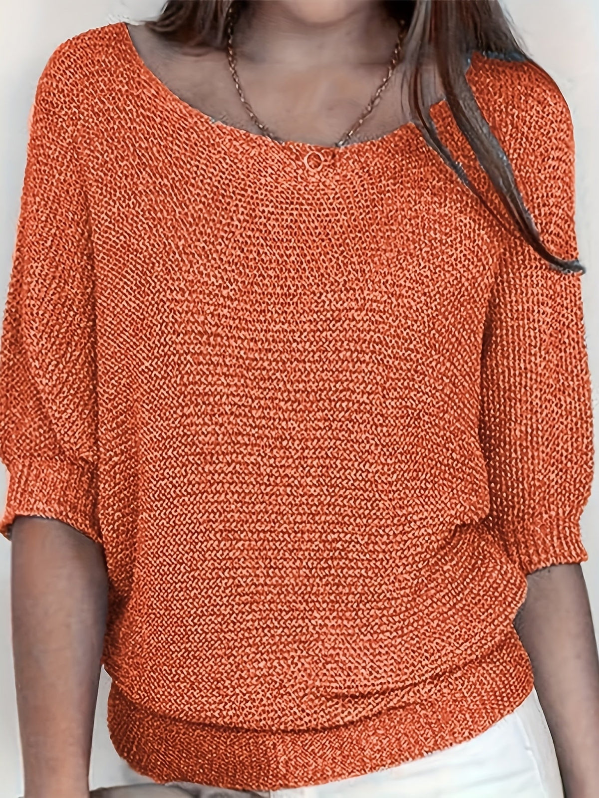 Milia | Relaxed Open-Knit Crewneck Sweater