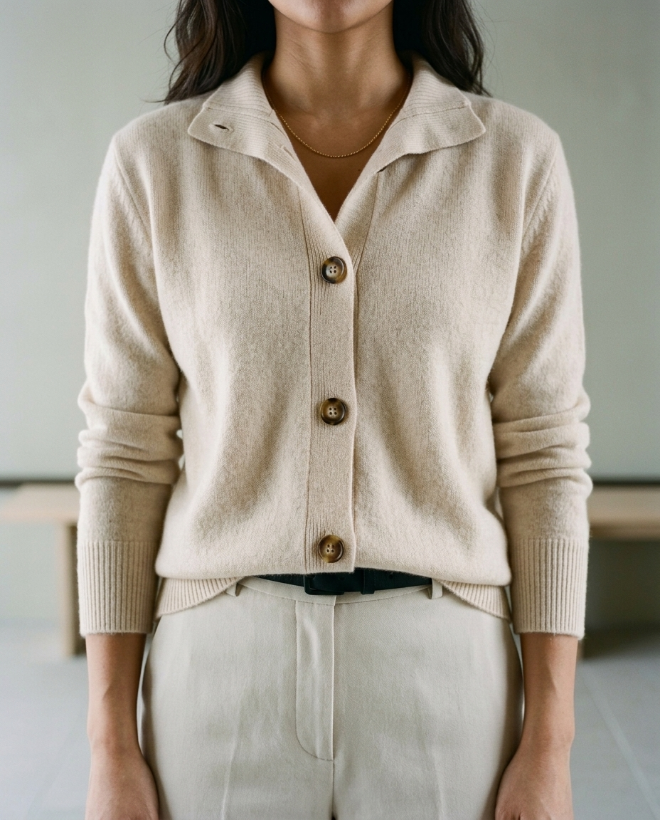 Gretya | Collared Button Cardigan