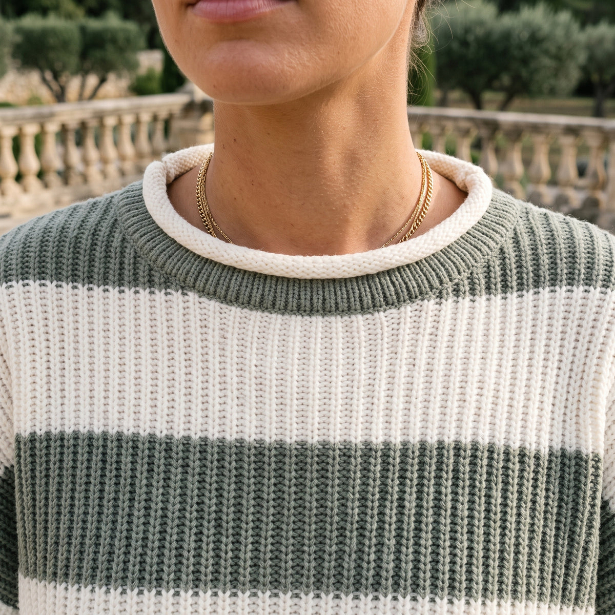 Anelle | Relaxed Ribbed Striped Sweater