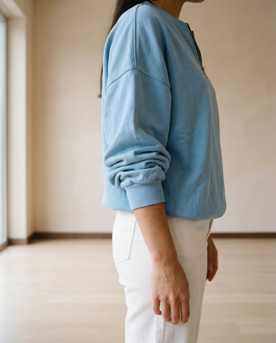 Tuvea | Quarter-Zip Crew Neck Sweatshirt