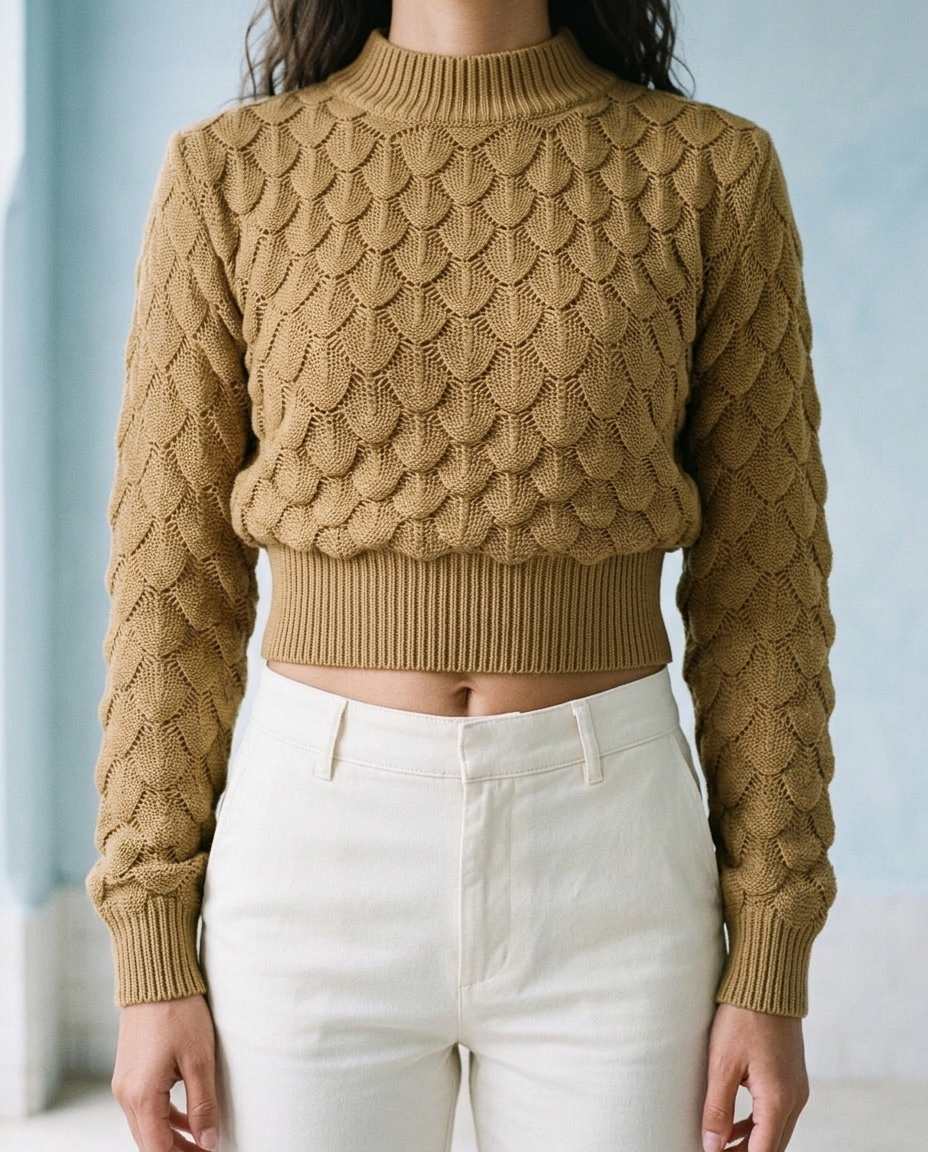 Ursia | Textured Cropped Sweater