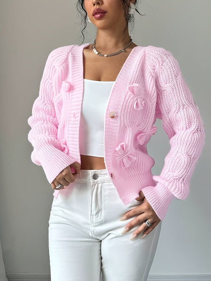 Azala | Bow-Detail Button Cardigan