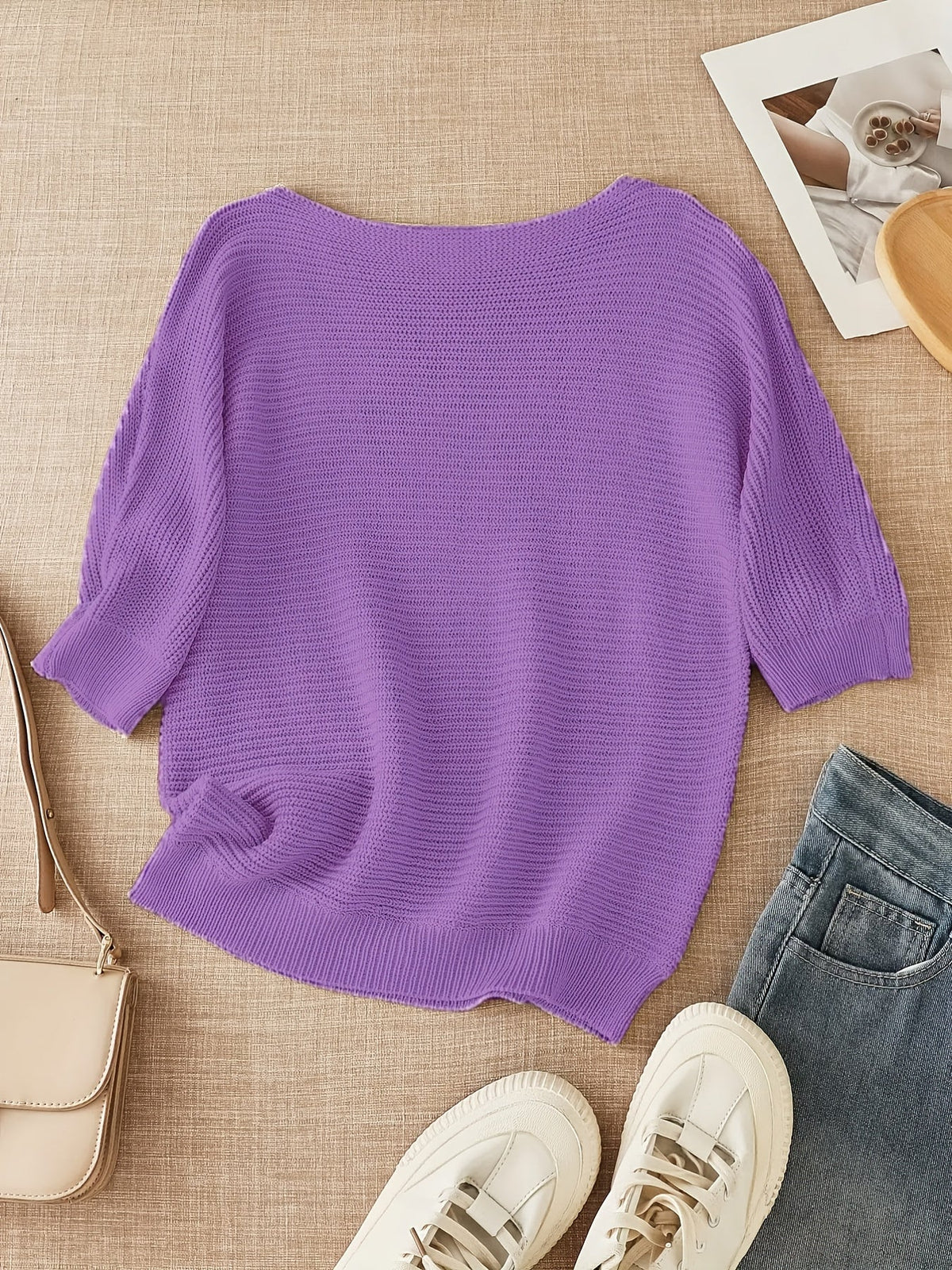 Milia | Relaxed Open-Knit Crewneck Sweater