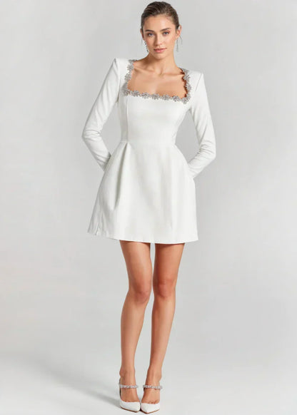 Sinia | Velvet Square-Neck Mini Dress