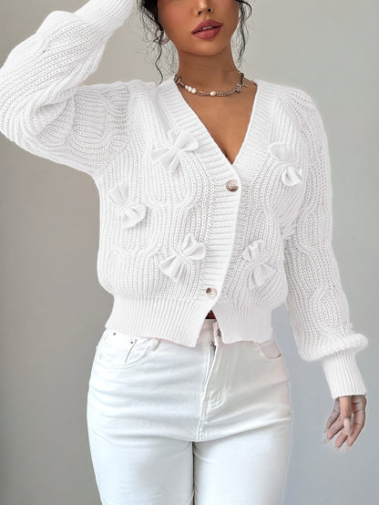 Azala | Bow-Detail Button Cardigan