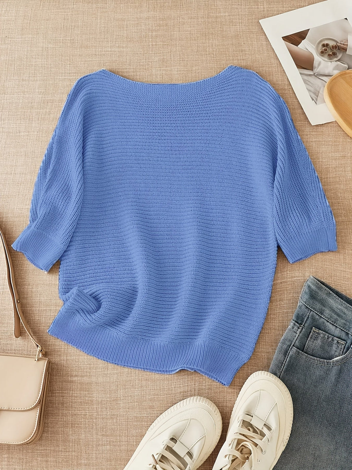 Milia | Relaxed Open-Knit Crewneck Sweater
