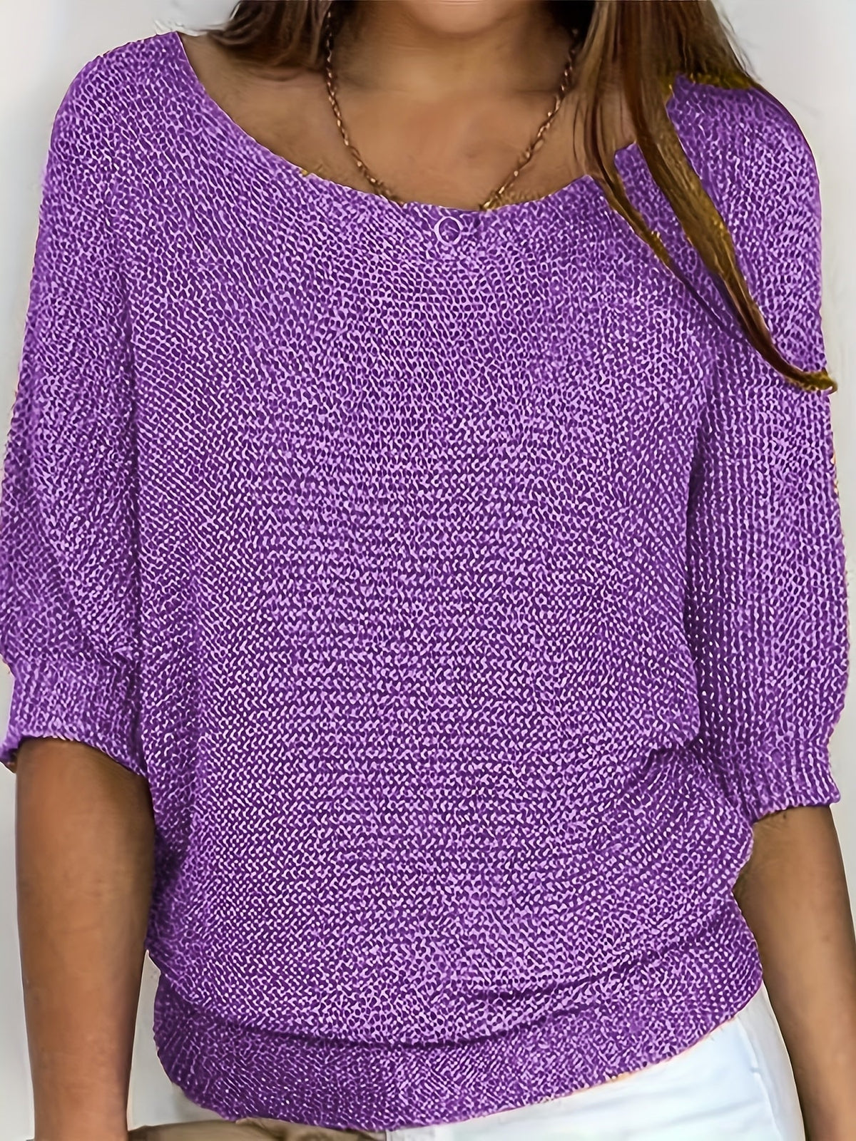 Milia | Relaxed Open-Knit Crewneck Sweater