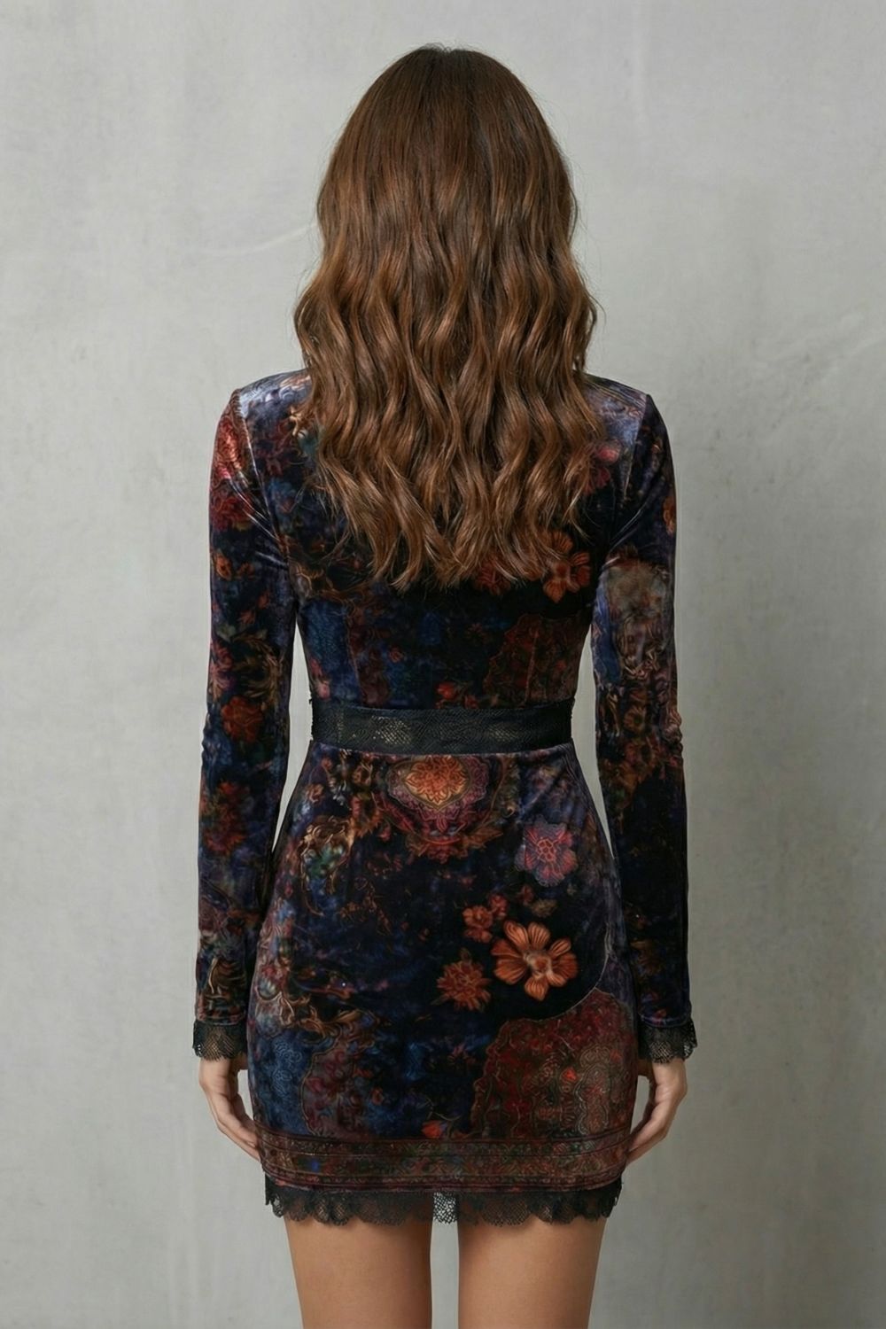 Noliel | Velvet Plunge Mini Dress