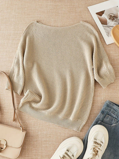 Milia | Relaxed Open-Knit Crewneck Sweater
