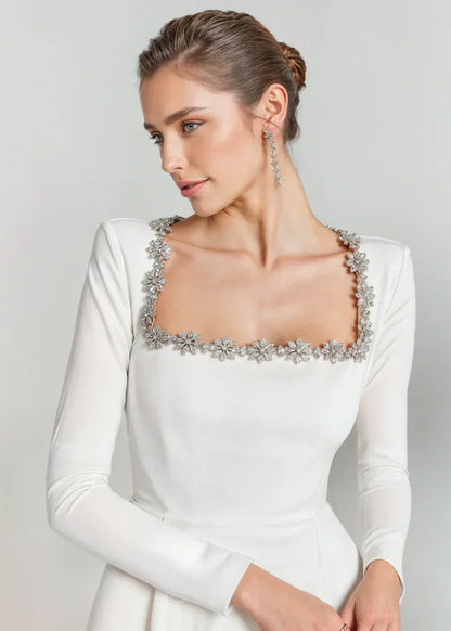 Sinia | Velvet Square-Neck Mini Dress