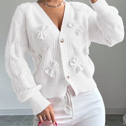 Azala | Bow-Detail Button Cardigan