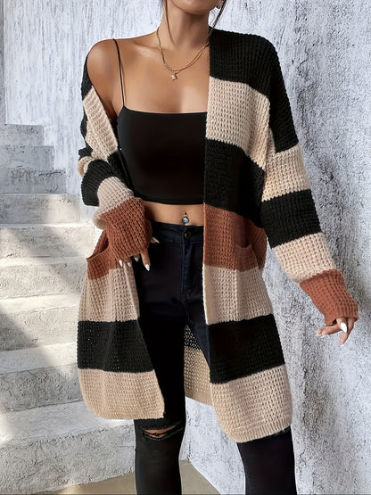 Runea | Colour-Block Longline Cardigan