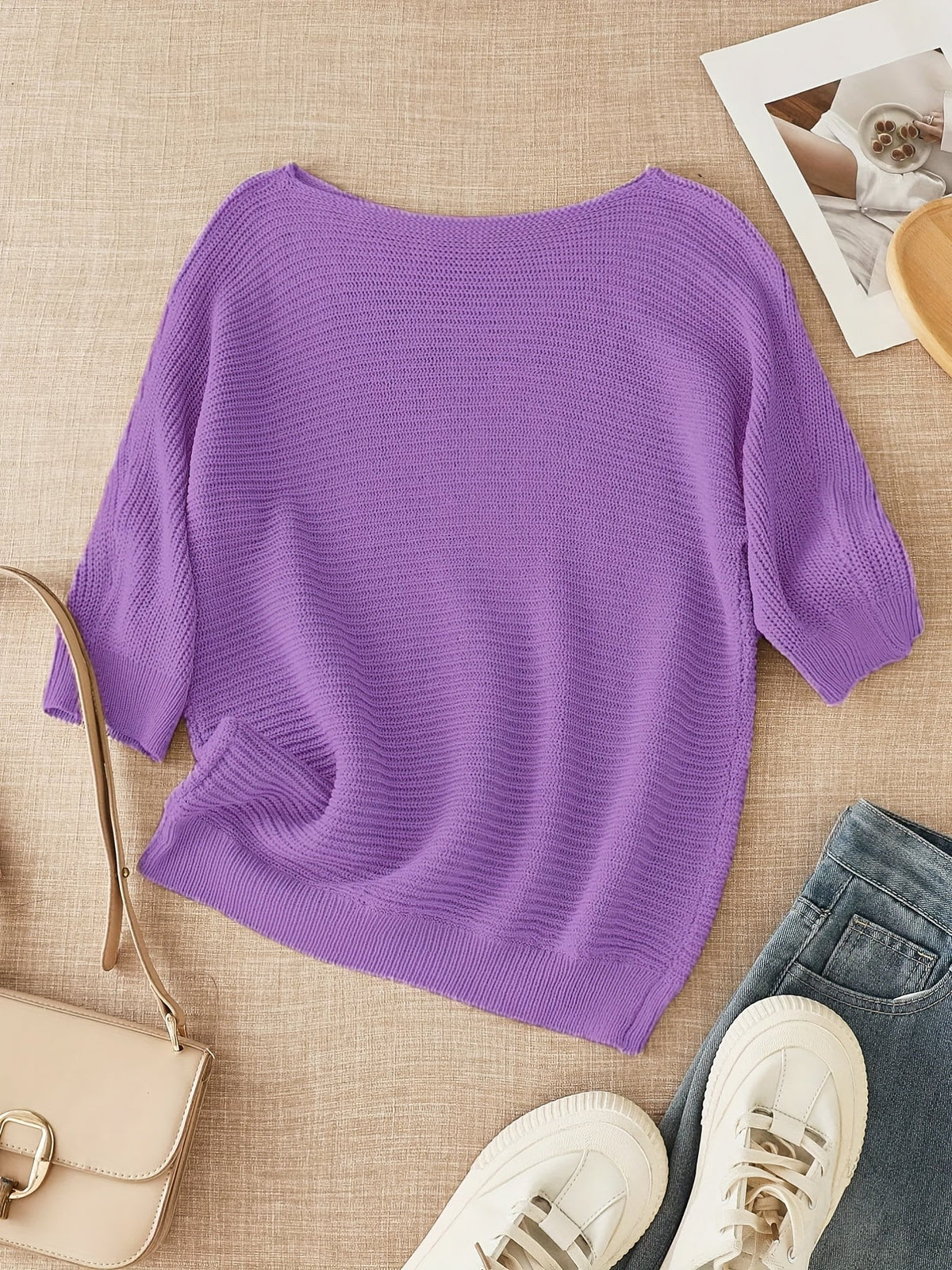 Milia | Relaxed Open-Knit Crewneck Sweater