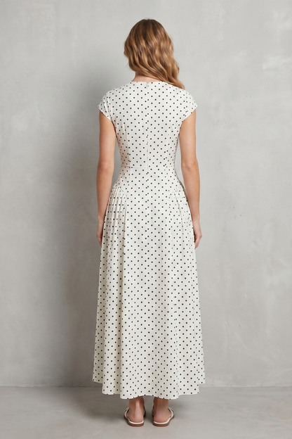 Wrenia | Polka Dot A-Line Maxi Dress