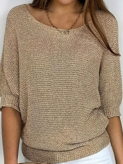 Milia | Relaxed Open-Knit Crewneck Sweater
