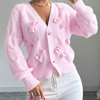 Azala | Bow-Detail Button Cardigan
