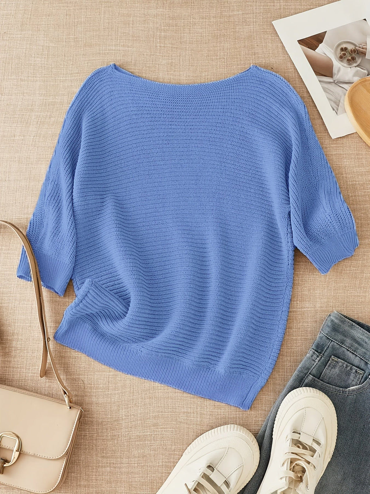 Milia | Relaxed Open-Knit Crewneck Sweater