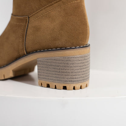 Karea | Plush Cuffed Ankle Boots