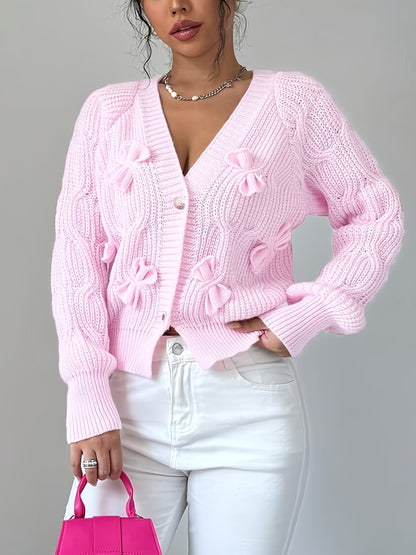 Azala | Bow-Detail Button Cardigan