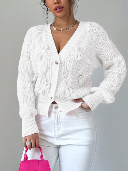 Azala | Bow-Detail Button Cardigan