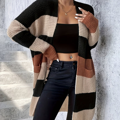 Runea | Colour-Block Longline Cardigan