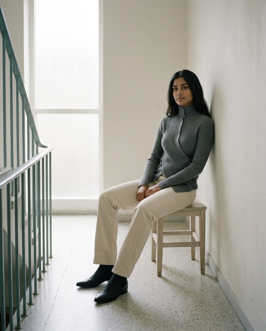 Zenia | Ribbed Wrap-Front Sweater
