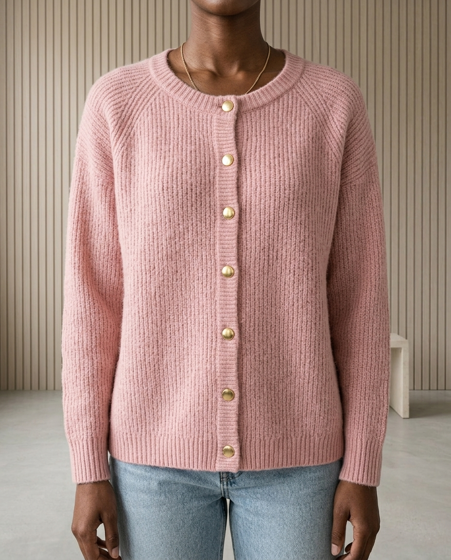 Emara | Textured Button Cardigan