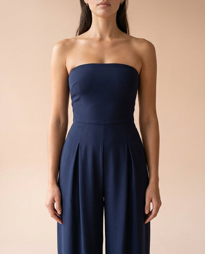 Odine | Strapless Wide-Leg Jumpsuit