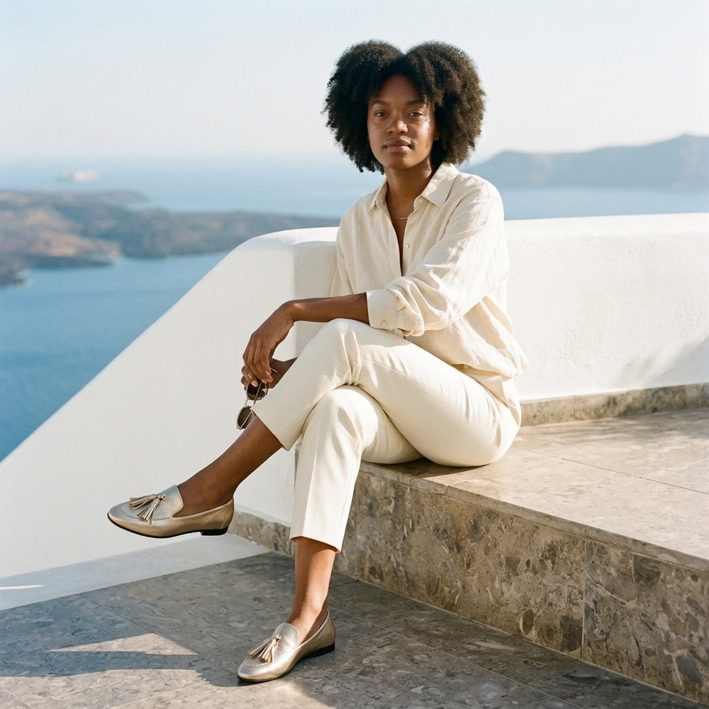 Yukette | Gold Tassel Slip-On Loafers