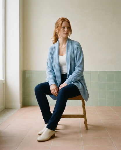 Farya | Open Waterfall Knit Cardigan