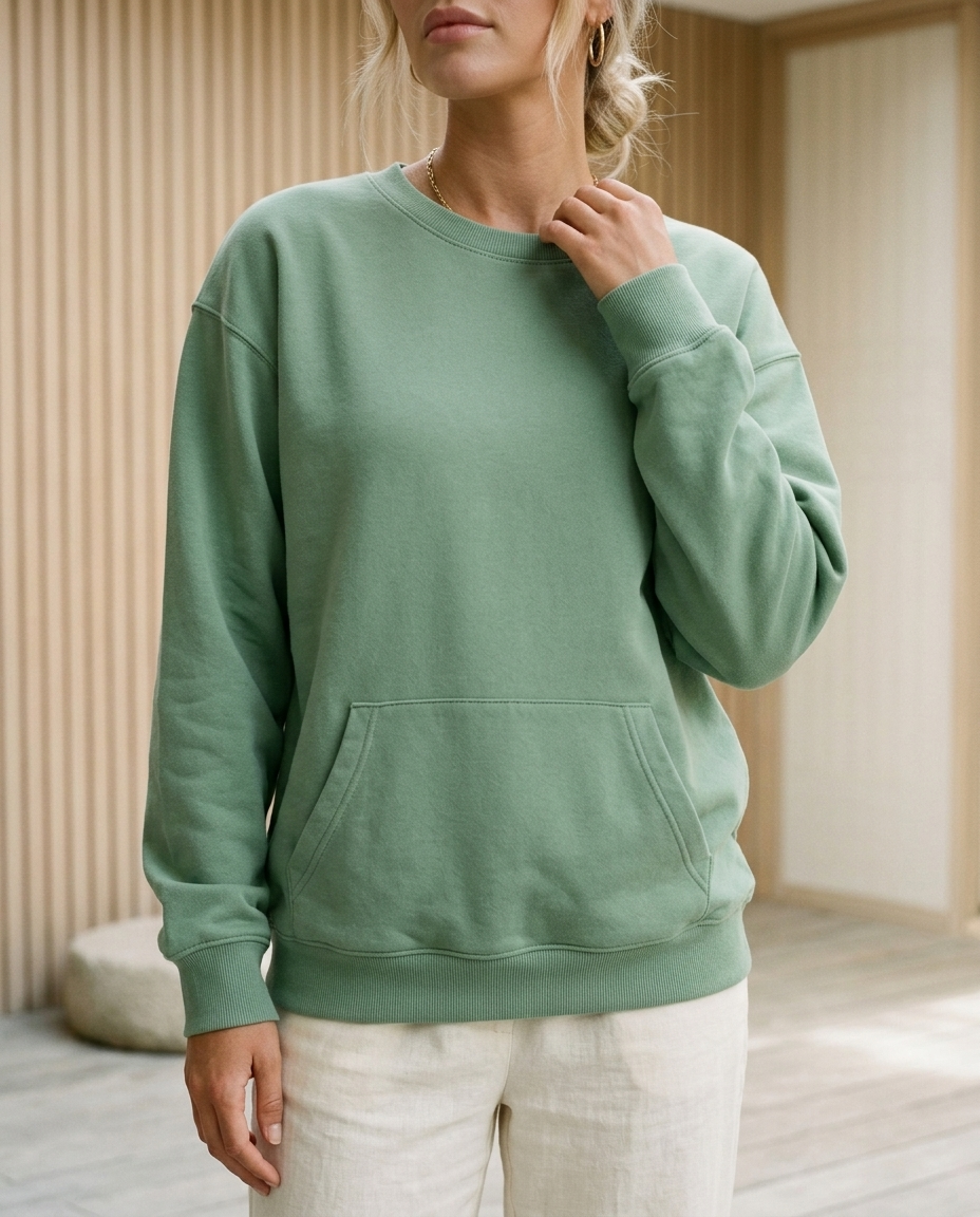 Amine | Oversized Kangaroo Pocket Sweatshirt