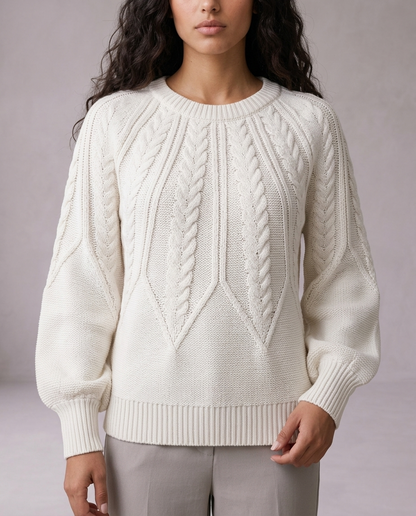 Cova | Cable-Knit Round-Neck Sweater