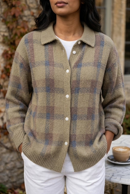 Yonea | Longline Button-Front Cardigan