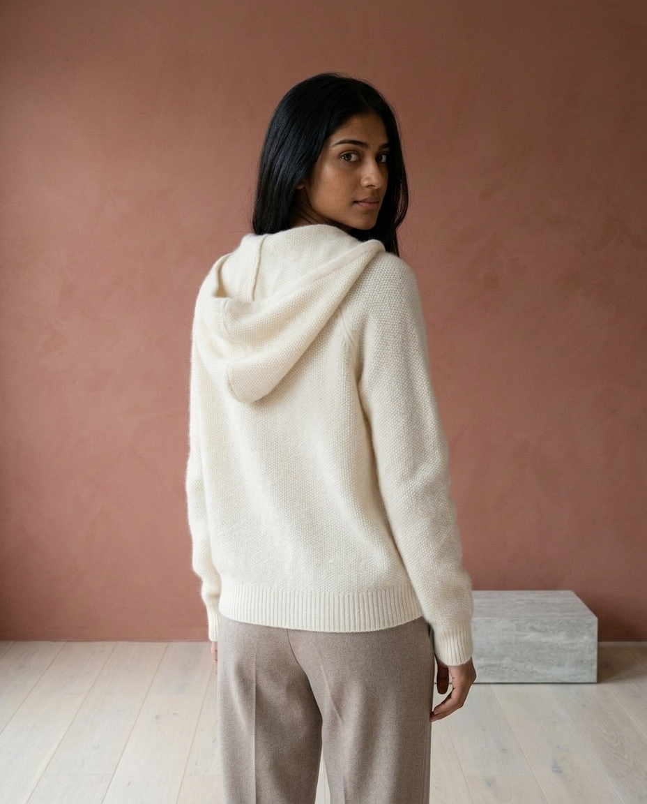 Ilklyn | Hooded Zip-Front Cardigan