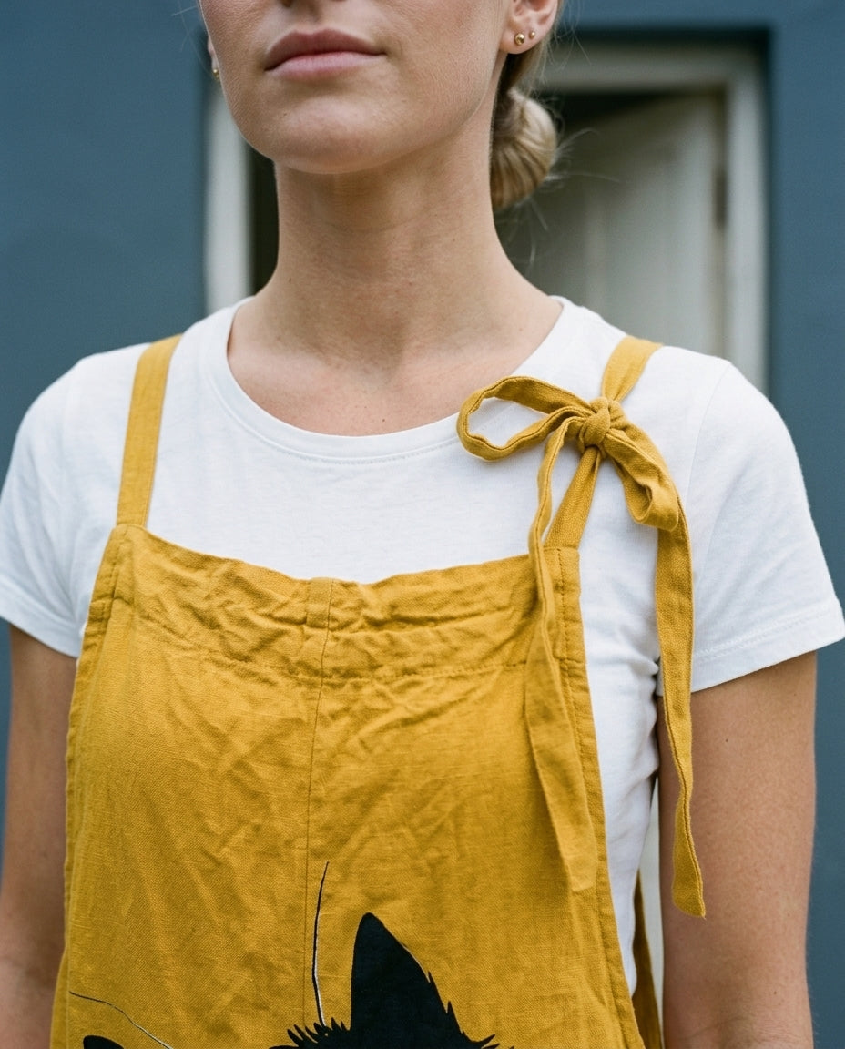 Dahlis | Cat Print Bib Jumpsuit