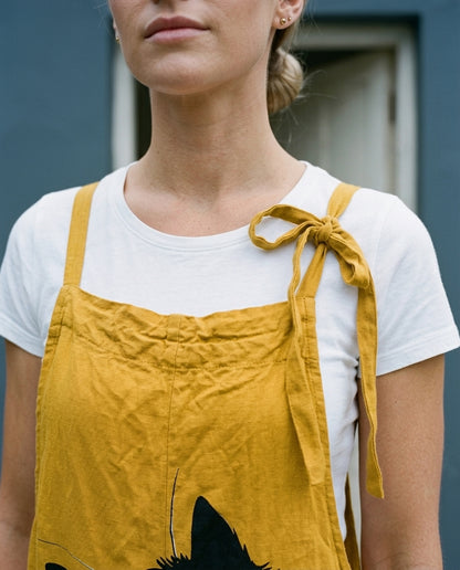 Dahlis | Cat Print Bib Jumpsuit