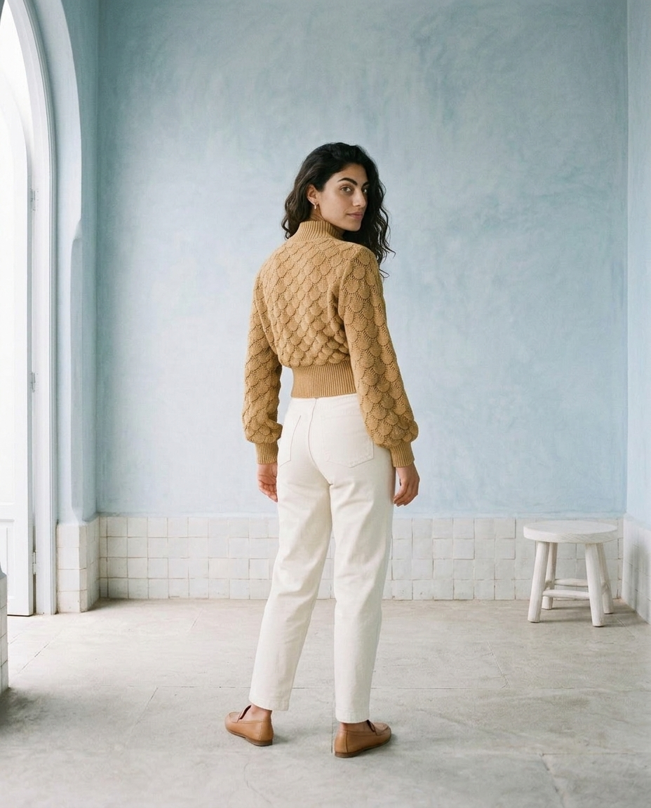 Ursia | Textured Cropped Sweater