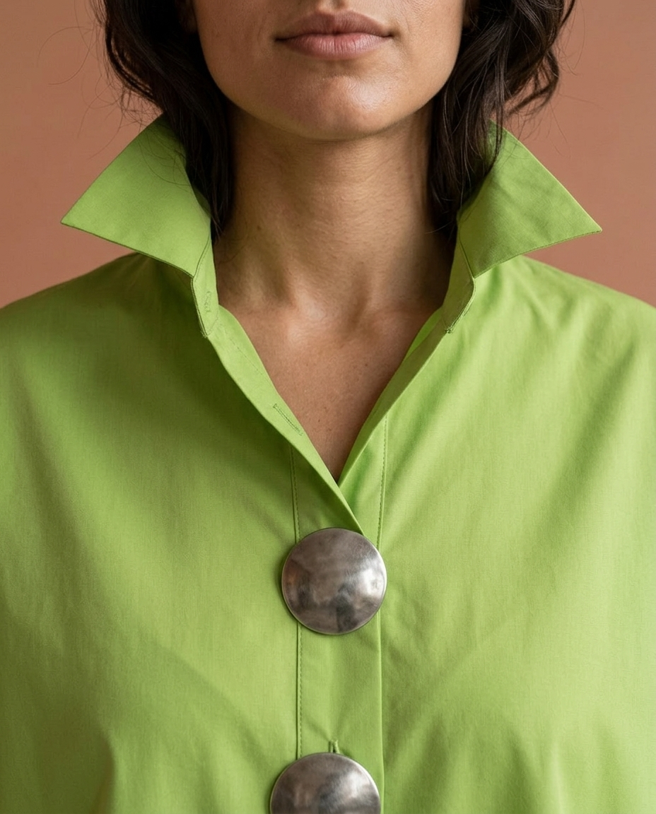 Coriel | Big Button Collar Blouse
