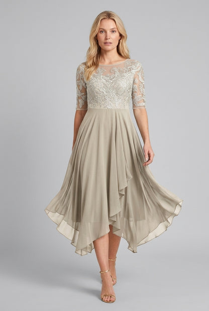 Reinea | Lace A-Line Midi Dress
