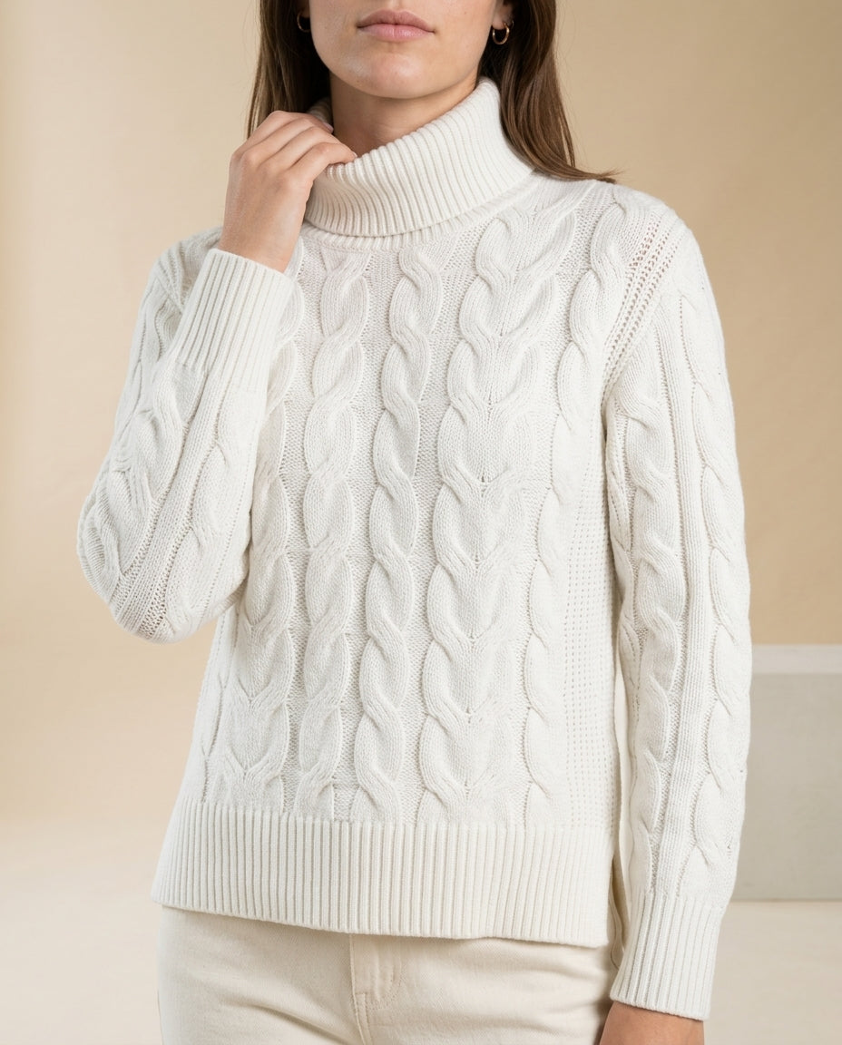 Halise | Cable Knit Turtleneck Sweater