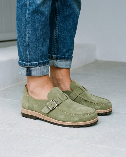 Wrenea | Low Heel Buckle Loafers