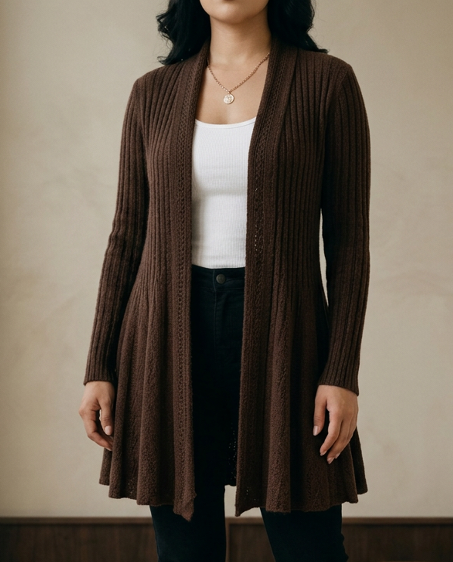 Ximenea | Ribbed Open-Front Cardigan