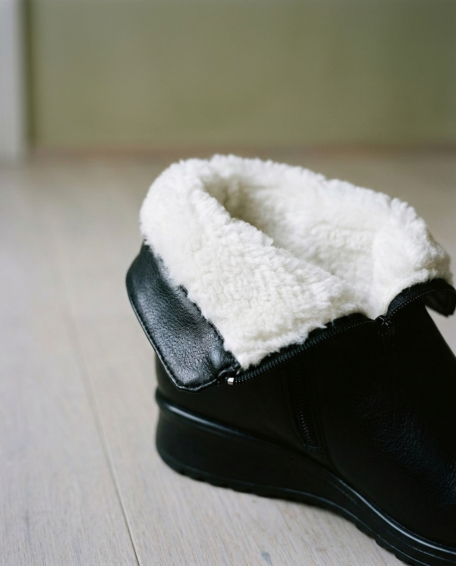 Arnlyn | Plush-Lined Buckle Ankle Boots