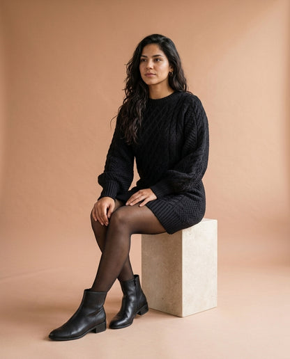Irisea | Cable-Knit Mini Sweater Dress