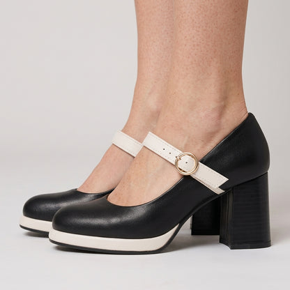 Trude | Mary Jane Block Heel Loafer