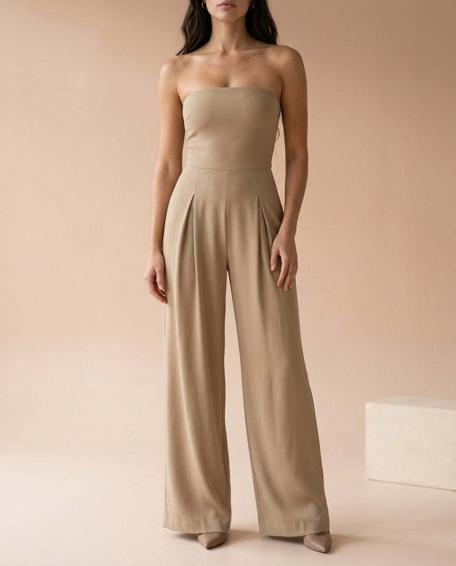 Odine | Strapless Wide-Leg Jumpsuit