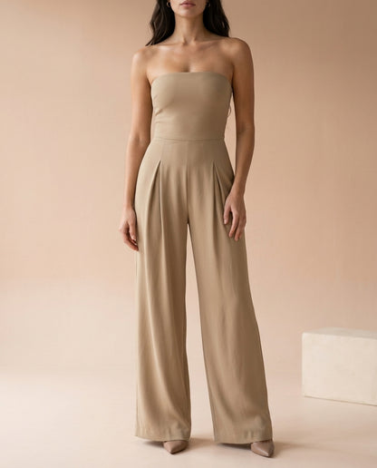 Odine | Strapless Wide-Leg Jumpsuit
