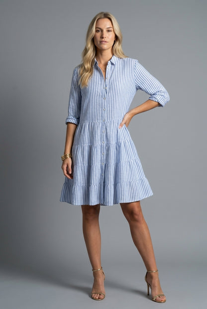 Lullyn | Striped Long-Sleeve Mini Dress