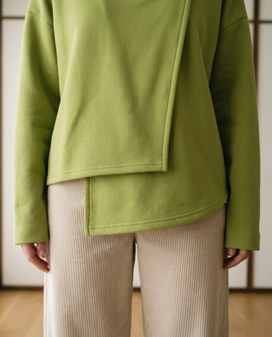 Alina | Asymmetric Cowl Neck Sweatshirt