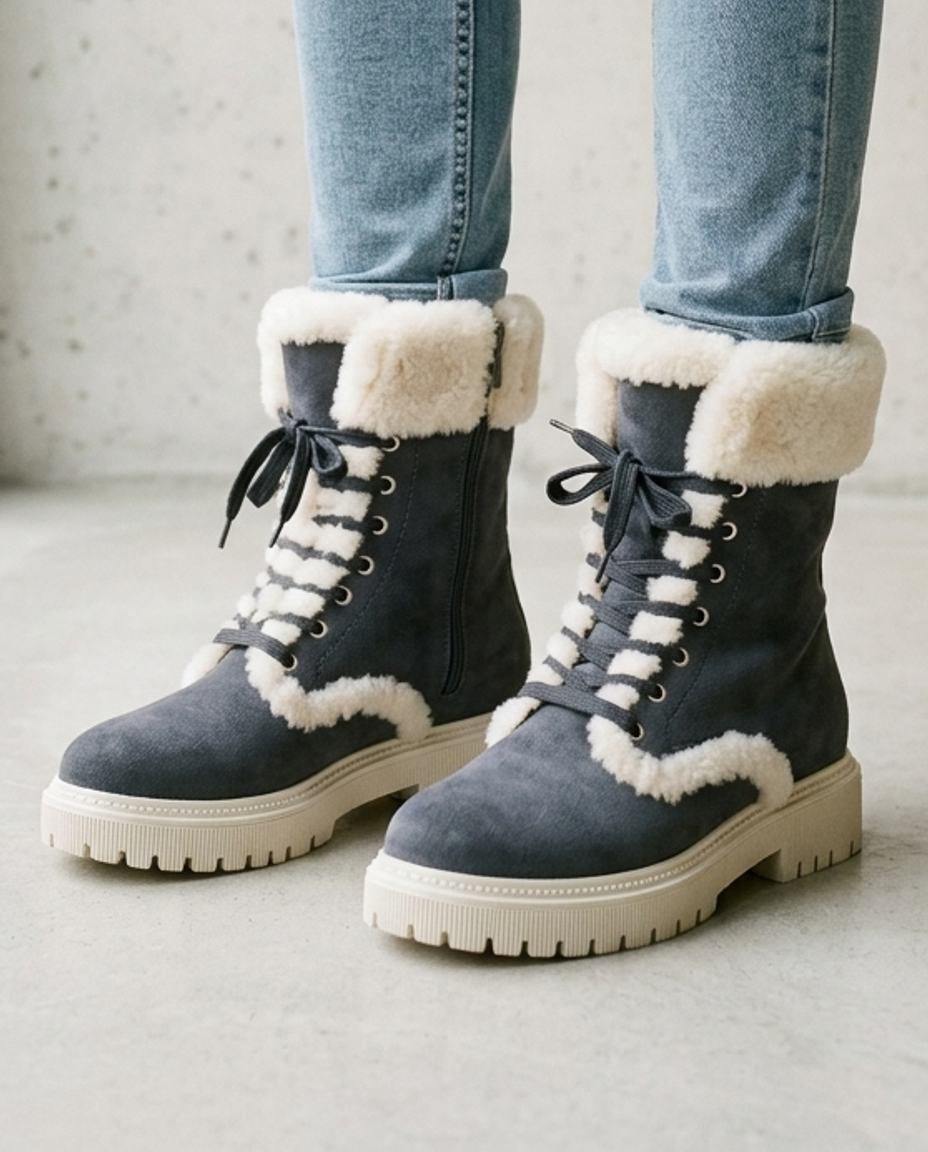 Solis | Plush-Lined Lace-Up Boots